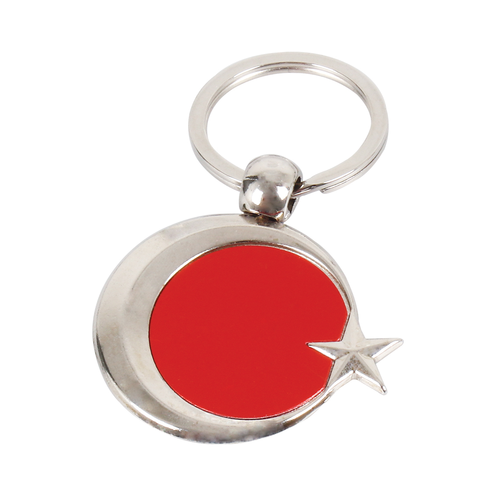 Metal Ay-Yıldız Anahtarlık